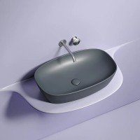 Раковина Ceramicanova Element CN6049MDH, 60 см, сантехфарфор, цвет темный антрацит матовый