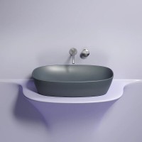 Раковина Ceramicanova Element CN6049MDH, 60 см, сантехфарфор, цвет темный антрацит матовый