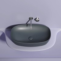 Раковина Ceramicanova Element CN6049MDH, 60 см, сантехфарфор, цвет темный антрацит матовый