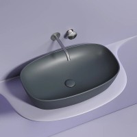 Раковина Ceramicanova Element CN6049MDH, 60 см, сантехфарфор, цвет темный антрацит матовый