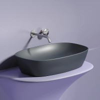 Раковина Ceramicanova Element CN6049MDH, 60 см, сантехфарфор, цвет темный антрацит матовый