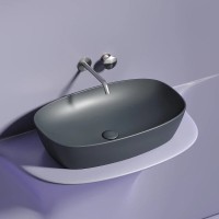 Раковина Ceramicanova Element CN6049MDH, 60 см, сантехфарфор, цвет темный антрацит матовый