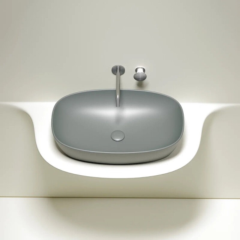 Раковина Ceramicanova Element CN6049MH, 60 см, сантехфарфор, цвет антрацит матовый