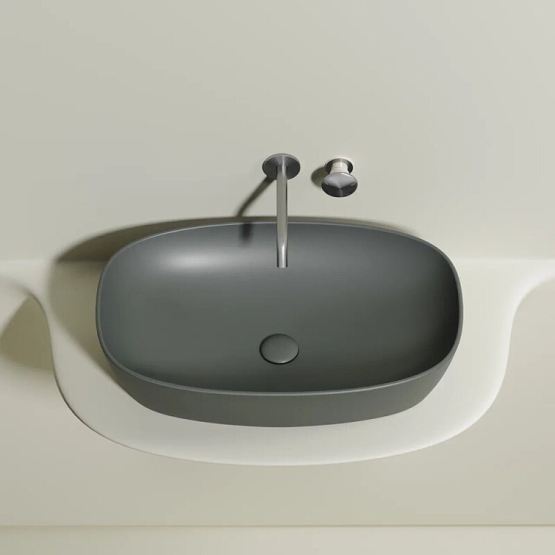 Раковина Ceramicanova Element CN6049MH, 60 см, сантехфарфор, цвет антрацит матовый