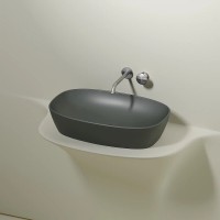 Раковина Ceramicanova Element CN6049MH, 60 см, сантехфарфор, цвет антрацит матовый