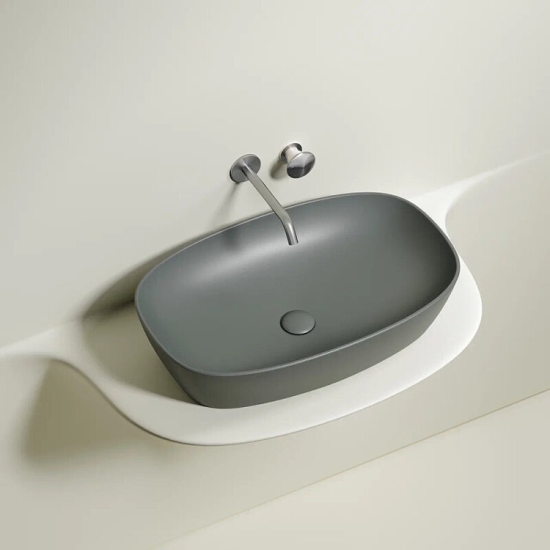 Раковина Ceramicanova Element CN6049MH, 60 см, сантехфарфор, цвет антрацит матовый