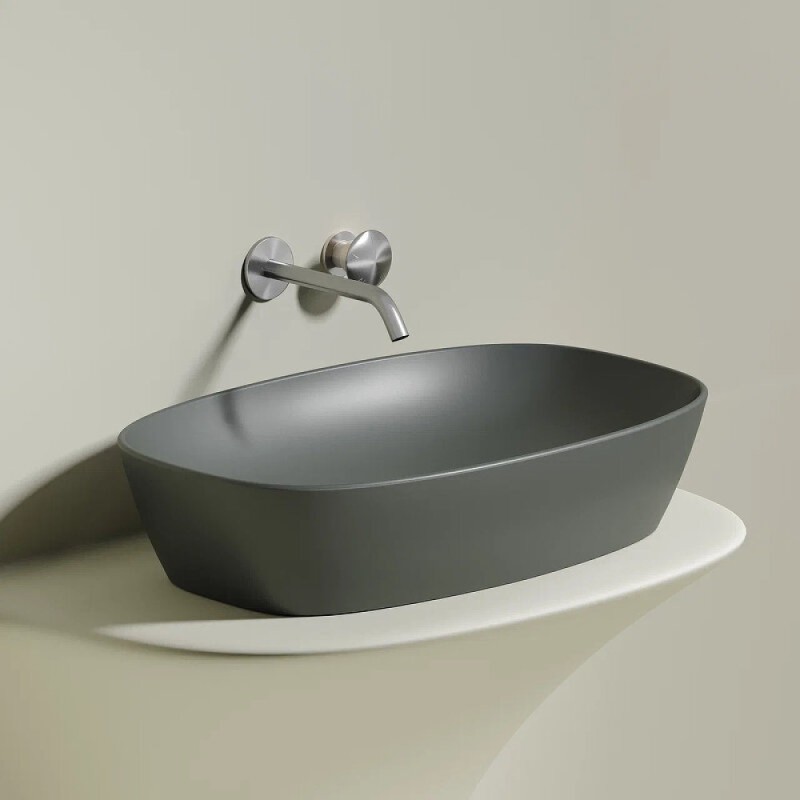 Раковина Ceramicanova Element CN6049MH, 60 см, сантехфарфор, цвет антрацит матовый