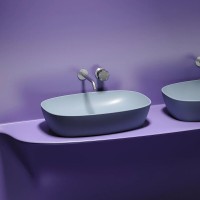 Раковина Ceramicanova Element CN6049MHL, 60 см, сантехфарфор, цвет серо-голубой матовый
