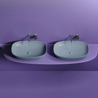 Раковина Ceramicanova Element CN6049MHL, 60 см, сантехфарфор, цвет серо-голубой матовый