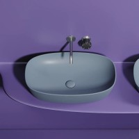 Раковина Ceramicanova Element CN6049MHL, 60 см, сантехфарфор, цвет серо-голубой матовый