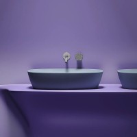 Раковина Ceramicanova Element CN6049MHL, 60 см, сантехфарфор, цвет серо-голубой матовый