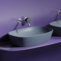 Раковина Ceramicanova Element CN6049MHL, 60 см, сантехфарфор, цвет серо-голубой матовый