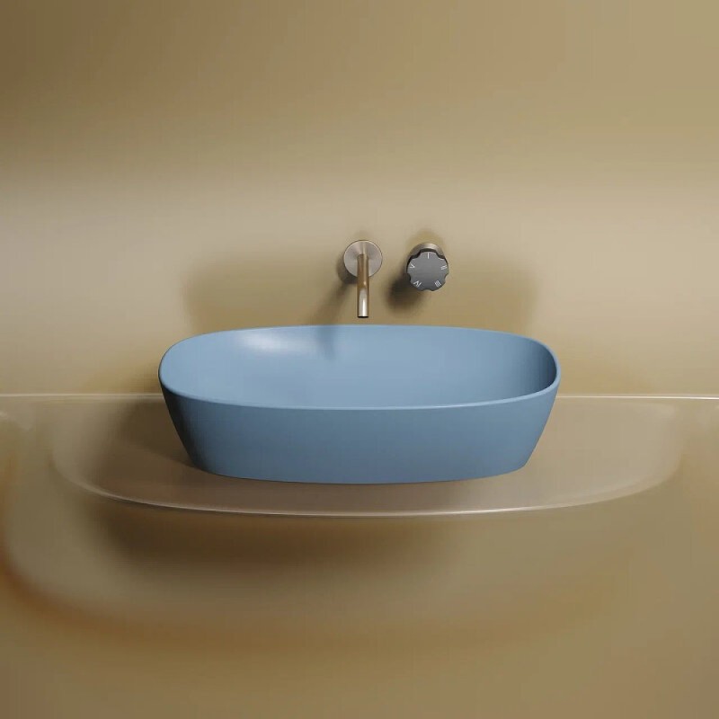 Раковина Ceramicanova Element CN6049ML, 60 см, сантехфарфор, цвет голубой матовый