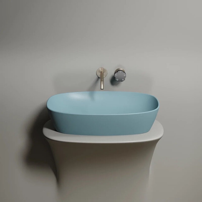 Раковина Ceramicanova Element CN6049MLG, 60 см, сантехфарфор, цвет зеленый матовый