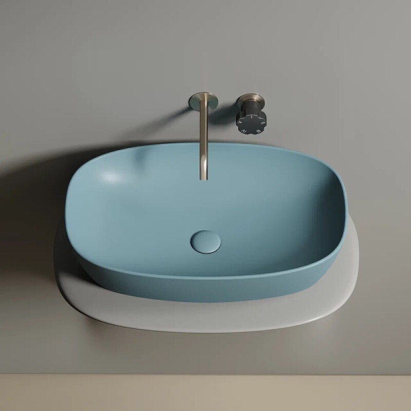 Раковина Ceramicanova Element CN6049MLG, 60 см, сантехфарфор, цвет зеленый матовый