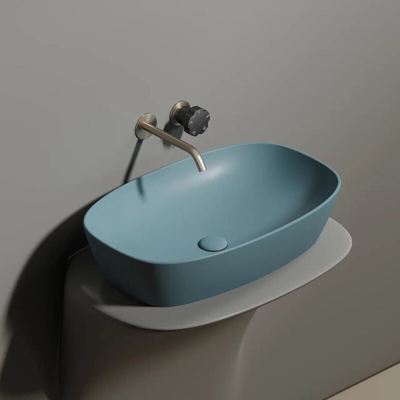 Раковина Ceramicanova Element CN6049MLG, 60 см, сантехфарфор, цвет зеленый матовый