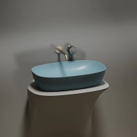 Раковина Ceramicanova Element CN6049MLG, 60 см, сантехфарфор, цвет зеленый матовый