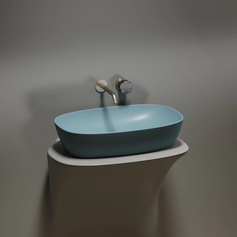 Раковина Ceramicanova Element CN6049MLG, 60 см, сантехфарфор, цвет зеленый матовый