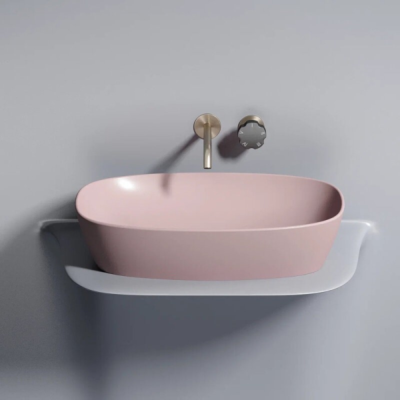 Раковина Ceramicanova Element CN6049MP, 60 см, сантехфарфор, цвет розовый матовый