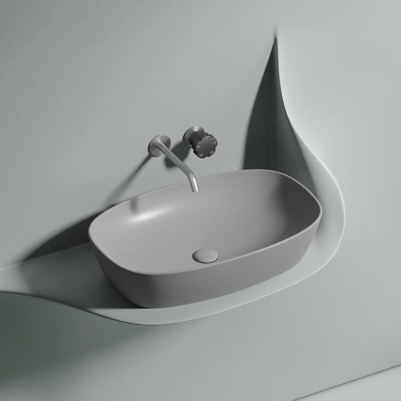 Раковина Ceramicanova Element CN6049MSG, 60 см, сантехфарфор, цвет серый матовый