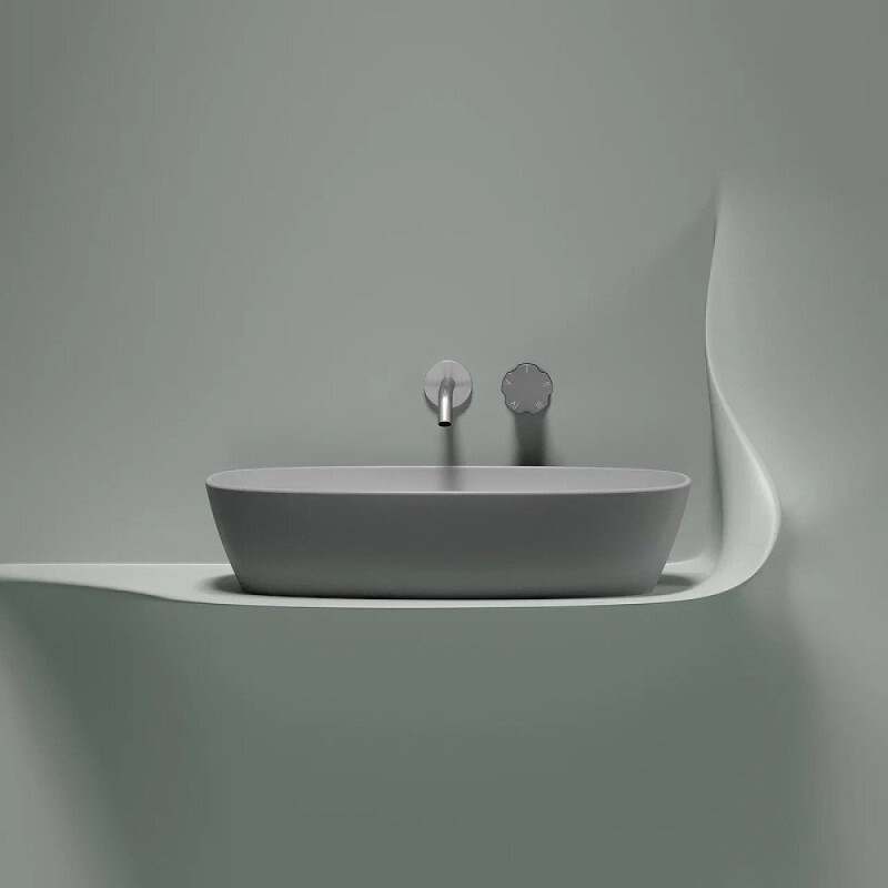Раковина Ceramicanova Element CN6049MSG, 60 см, сантехфарфор, цвет серый матовый