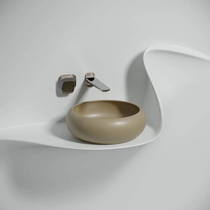 Раковина Ceramicanova Element CN6050MC, 36 см, сантехфарфор, цвет капучино матовый