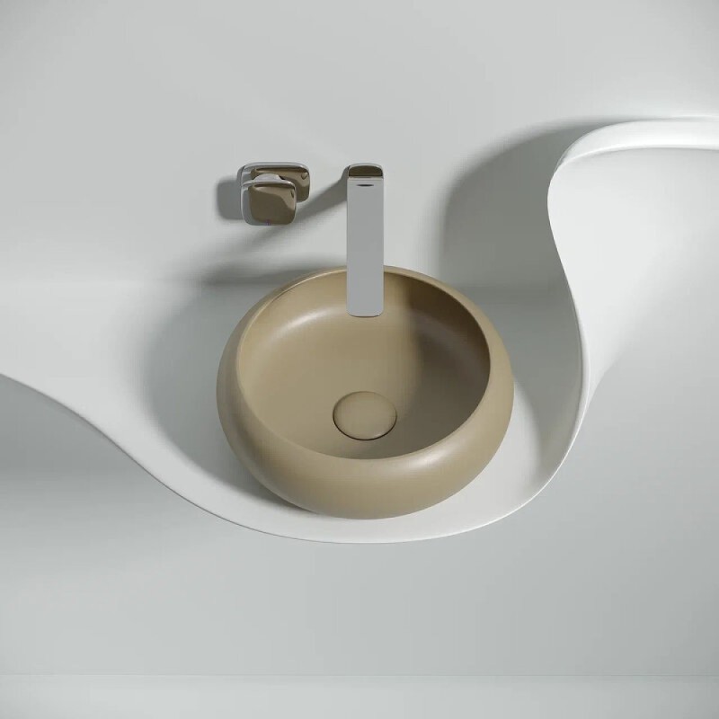 Раковина Ceramicanova Element CN6050MC, 36 см, сантехфарфор, цвет капучино матовый