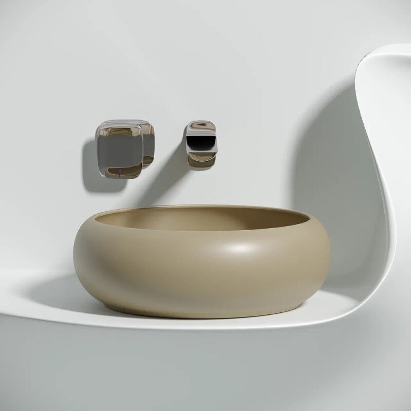 Раковина Ceramicanova Element CN6050MC, 36 см, сантехфарфор, цвет капучино матовый