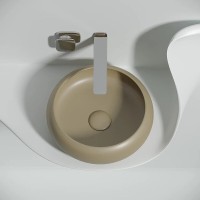 Раковина Ceramicanova Element CN6050MC, 36 см, сантехфарфор, цвет капучино матовый