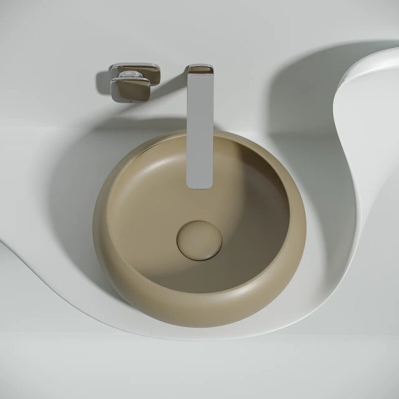 Раковина Ceramicanova Element CN6050MC, 36 см, сантехфарфор, цвет капучино матовый