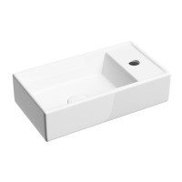 Раковина Ceramicanova Element L, CN6051L, 40 см, сантехфарфор, чаша слева, цвет белый