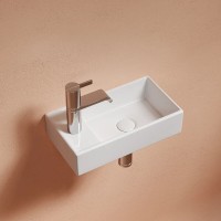 Раковина Ceramicanova Element L, CN6051L, 40 см, сантехфарфор, чаша слева, цвет белый