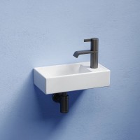 Раковина Ceramicanova Element L, CN6051L, 40 см, сантехфарфор, чаша слева, цвет белый