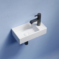 Раковина Ceramicanova Element L, CN6051L, 40 см, сантехфарфор, чаша слева, цвет белый