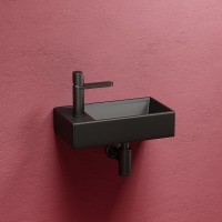 Раковина Ceramicanova Element L CN6051LMB 40 см, сантехфарфор, чаша слева цвет черный матовый