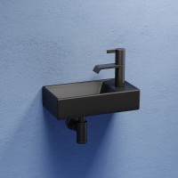 Раковина Ceramicanova Element L CN6051LMB 40 см, сантехфарфор, чаша слева цвет черный матовый