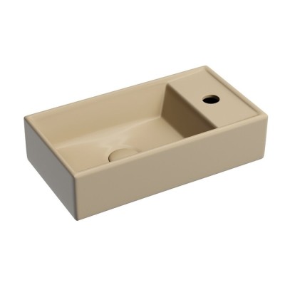Раковина Ceramicanova Element L, CN6051LMC 40 см, сантехфарфор, чаша слева цвет капучино матовый