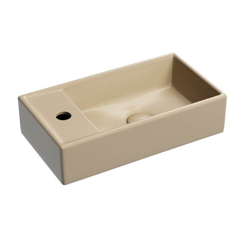 Раковина Ceramicanova Element L, CN6051LMC 40 см, сантехфарфор, чаша слева цвет капучино матовый