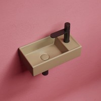 Раковина Ceramicanova Element L, CN6051LMC 40 см, сантехфарфор, чаша слева цвет капучино матовый