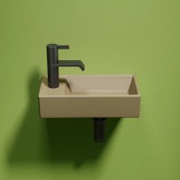 Раковина Ceramicanova Element L, CN6051LMC 40 см, сантехфарфор, чаша слева цвет капучино матовый