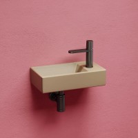 Раковина Ceramicanova Element L, CN6051LMC 40 см, сантехфарфор, чаша слева цвет капучино матовый
