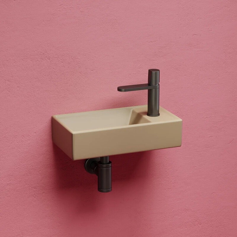 Раковина Ceramicanova Element L, CN6051LMC 40 см, сантехфарфор, чаша слева цвет капучино матовый