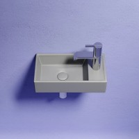 Раковина Ceramicanova Element L, CN6051LMH, 40 см, сантехфарфор, чаша слева цвет антрацит матовый