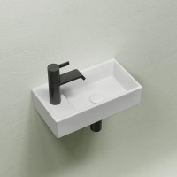 Раковина Ceramicanova Element L CN6051LMW, 40 см, сантехфарфор, чаша слева, цвет белый матовый