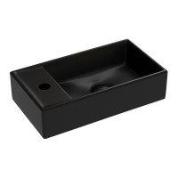 Раковина Ceramicanova Element R, CN6051RMB, 40 см, сантехфарфор, чаша справа, цвет черный матовый