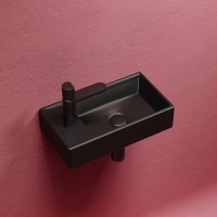 Раковина Ceramicanova Element R, CN6051RMB, 40 см, сантехфарфор, чаша справа, цвет черный матовый