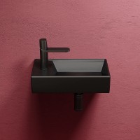 Раковина Ceramicanova Element R, CN6051RMB, 40 см, сантехфарфор, чаша справа, цвет черный матовый