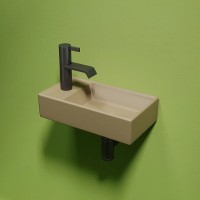 Раковина Ceramicanova Element R, CN6051RMC, 40 см, сантехфарфор, чаша справа, цвет капучино матовый