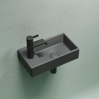 Раковина Ceramicanova Element R, CN6051RMDH, 40 см, сантехфарфор, справа, цвет темный антрацит матовый