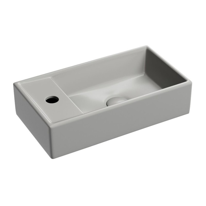 Раковина Ceramicanova Element R, CN6051RMH, 40 см, сантехфарфор, чаша справа, цвет антрацит матовый